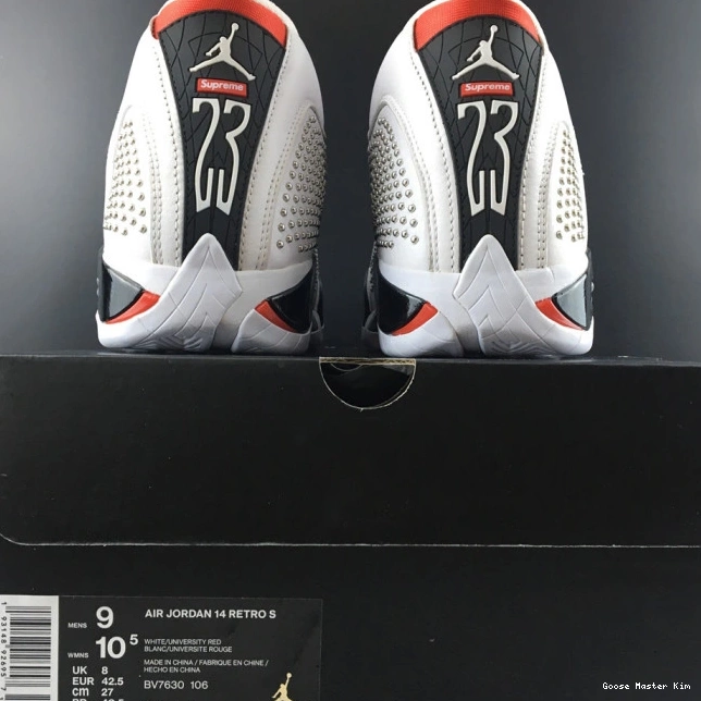 BV7630-106 Retro Air Jordan 14 White 0712
